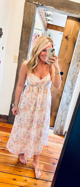 Pastel Flora Midi Dress Pastel Flora Midi Dress