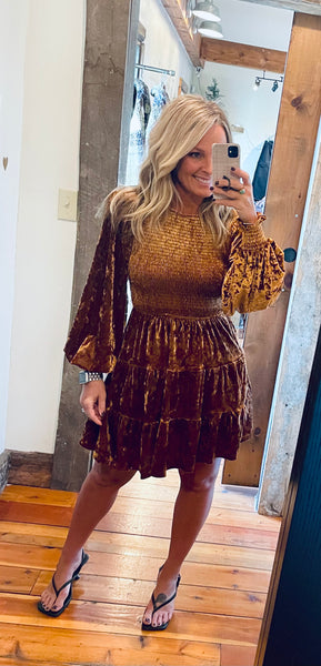 Crushed Velvet Dress The Green Shelf Boutique Crushed Velvet Dress The Green Shelf Boutique