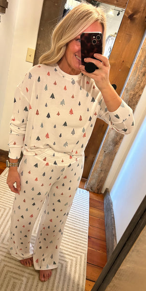 Alpine Tree Brushed Knit Top