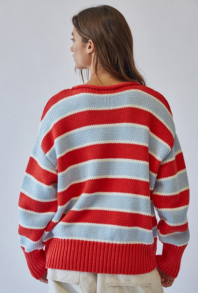 Camille Striped Knit Sweater