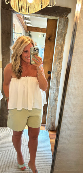 Kaley Poplin Tube Top