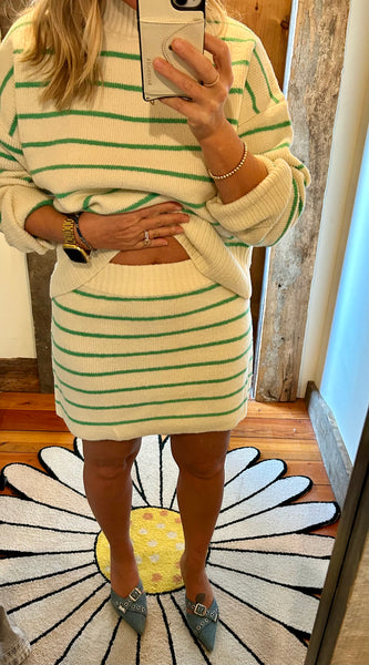 Greenly Stripe Knit Skirt