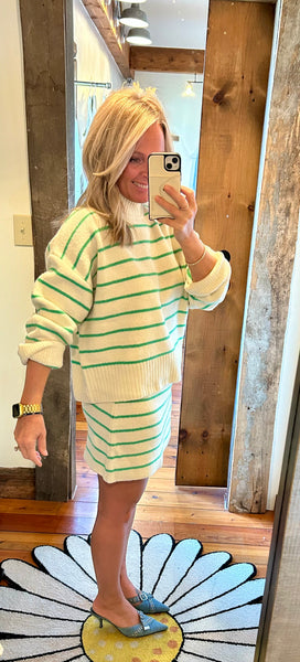 Greenly Stripe Knit Skirt