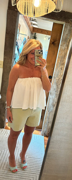 Kaley Poplin Tube Top