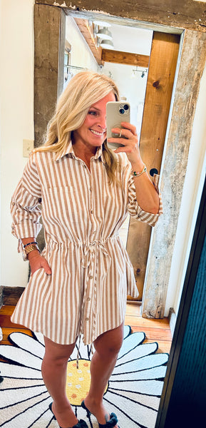 Stripe Shirt Dress