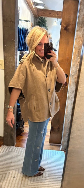 Alyce Button Cape Jacket