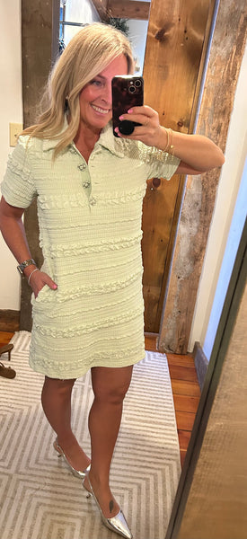 Textured Mini Dress - The Green Shelf Boutique