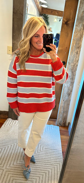 Camille Striped Knit Sweater