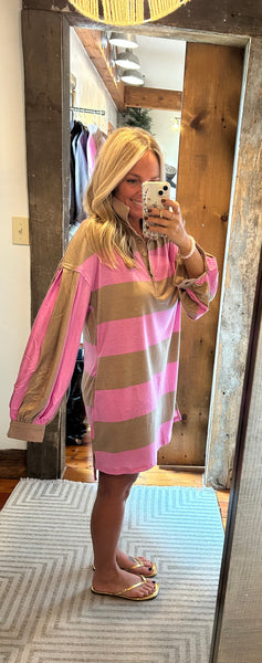 Sonny Stripe Henley Dress