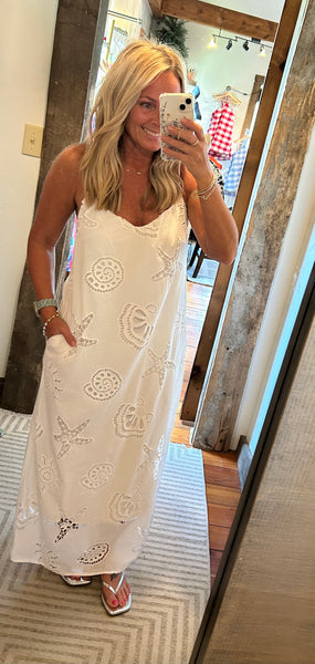 Star Fish Eyelet Maxi Dress