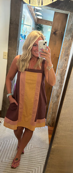 Parker Color-Block Mini Dress