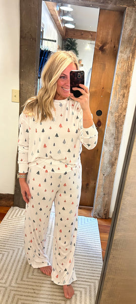 Alpine Tree Brushed Knit Top