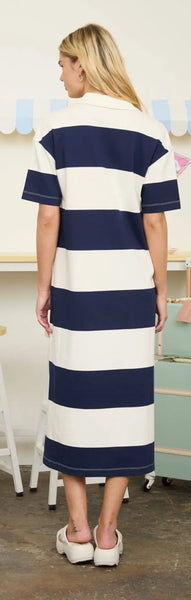 Lila Wide Striped Dress