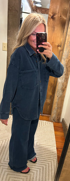 All Day Knit Denim Jacket - The Green Shelf Boutique