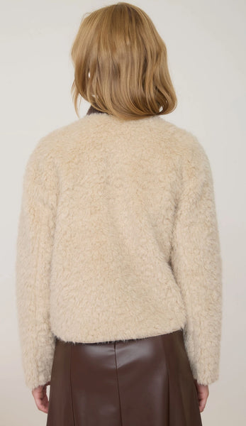 Faux Fur Bow Detail Jacket