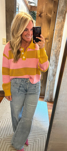 Kate Stripe Collar Sweater