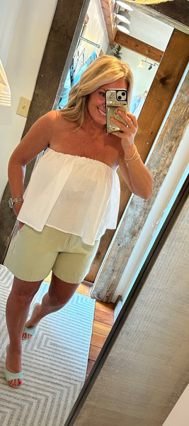 Kaley Poplin Tube Top