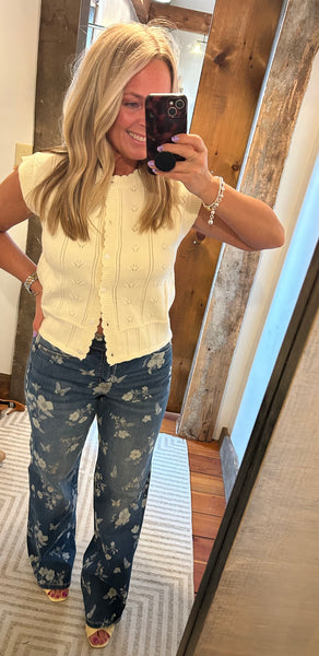 Lydia Pointelle Sweater Vest