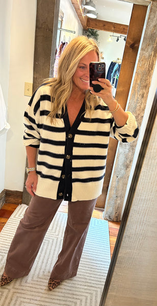 Stripe Oversized Cardi