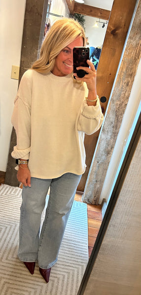 Relaxed Boyfriend Knit Pullover