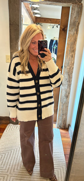 Stripe Oversized Cardi