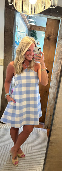 Flora Gingham Romper Dress