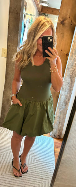 Bria Bubble Hem Mini Dress