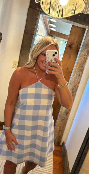 Flora Gingham Romper Dress