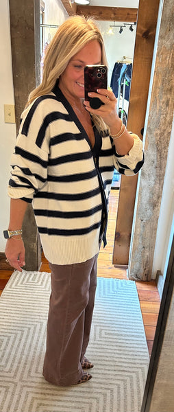 Stripe Oversized Cardi