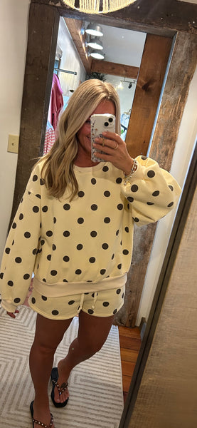 Polka Dot Fleece Pullover
