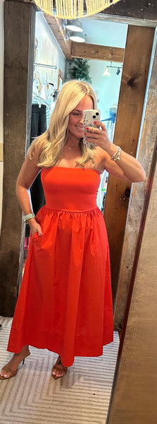 Sunsought Strapless Midi Dress