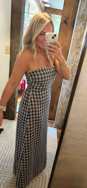 Mollie Gingham Maxi Dress