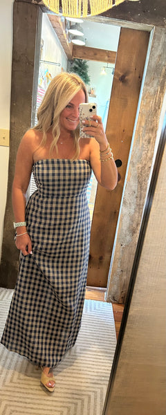 Mollie Gingham Maxi Dress
