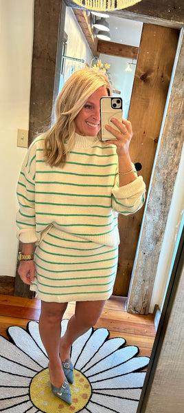 Greenly Stripe Knit Skirt