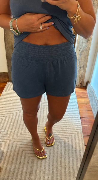 Dawn Smocked Brushed Jersey Short