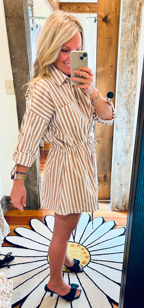 Stripe Shirt Dress