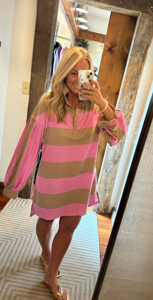 Sonny Stripe Henley Dress