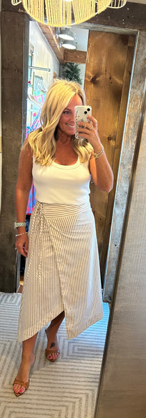 Lido Stripe Maxi Skirt
