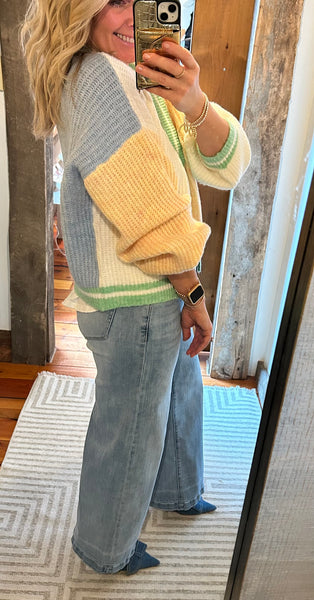 Knit Colorblock Cardi