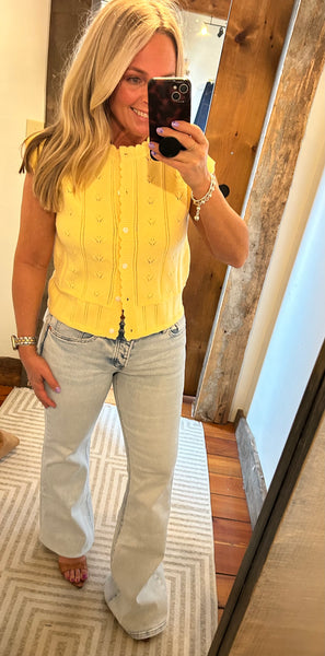 Lydia Pointelle Sweater Vest