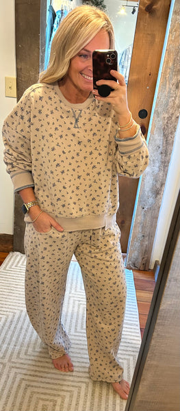 Asymmetric Floral Sweatshirt