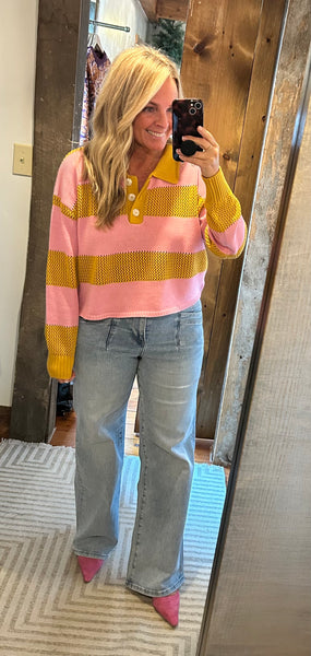 Kate Stripe Collar Sweater