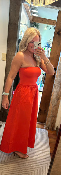 Sunsought Strapless Midi Dress