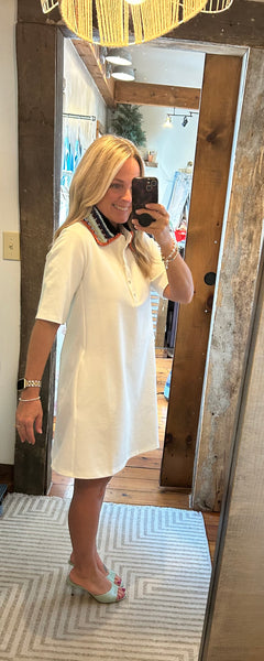 Knitted Collar A Line Dress