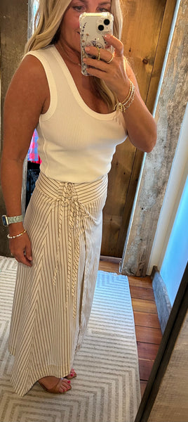Lido Stripe Maxi Skirt