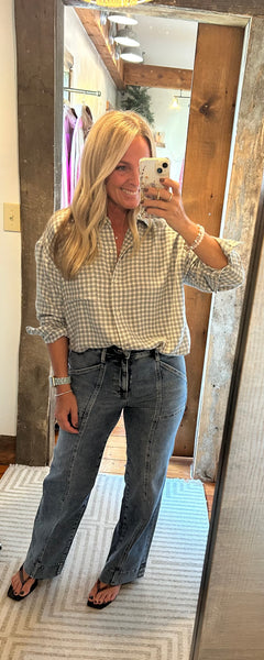River Plaid Button Up