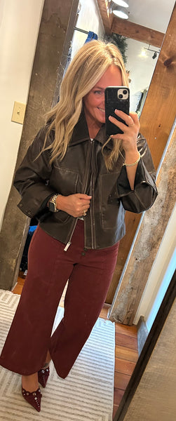 Vintage Washed Leather Jacket
