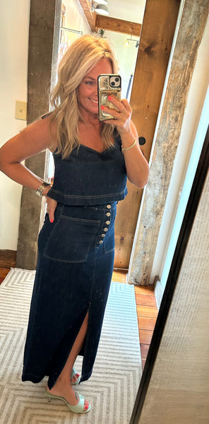 Denim Midi Skirt