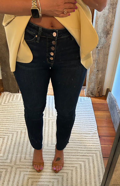 Side Panel Crop Skinny Jean