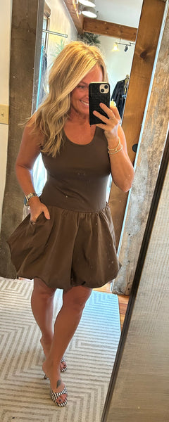 Bria Bubble Hem Mini Dress